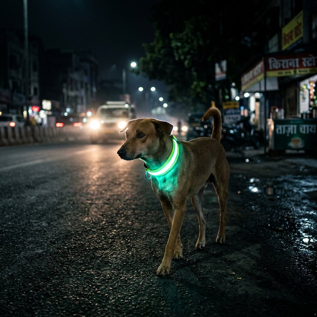Reflective dog collar India - Anisafe night safety